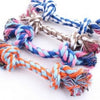 Braided Bone Rope Double knot cotton rope trumpet Chew Knot New - Puppy Dog Pet Toy Cotton